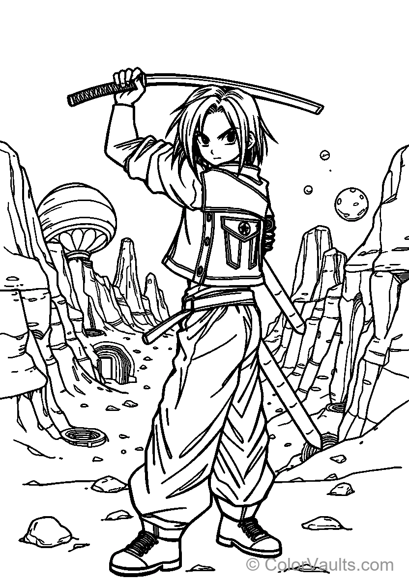 Alien Warrior In Space (Scene 3)