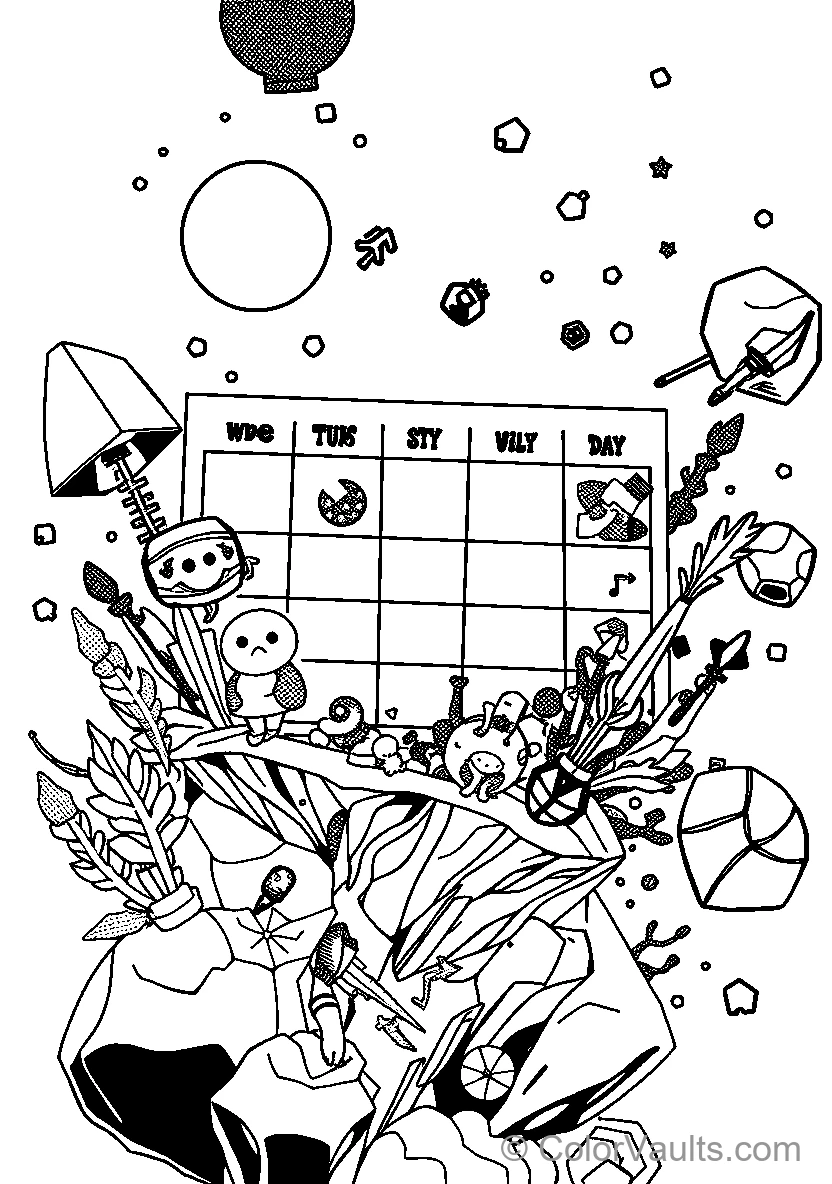 Cartoon Characters on a Space Themed