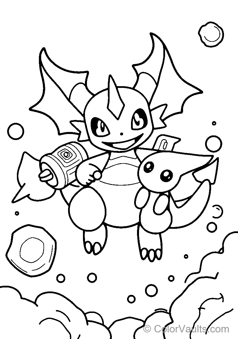 Dragon mit Rocket Launcher und Fish Friend