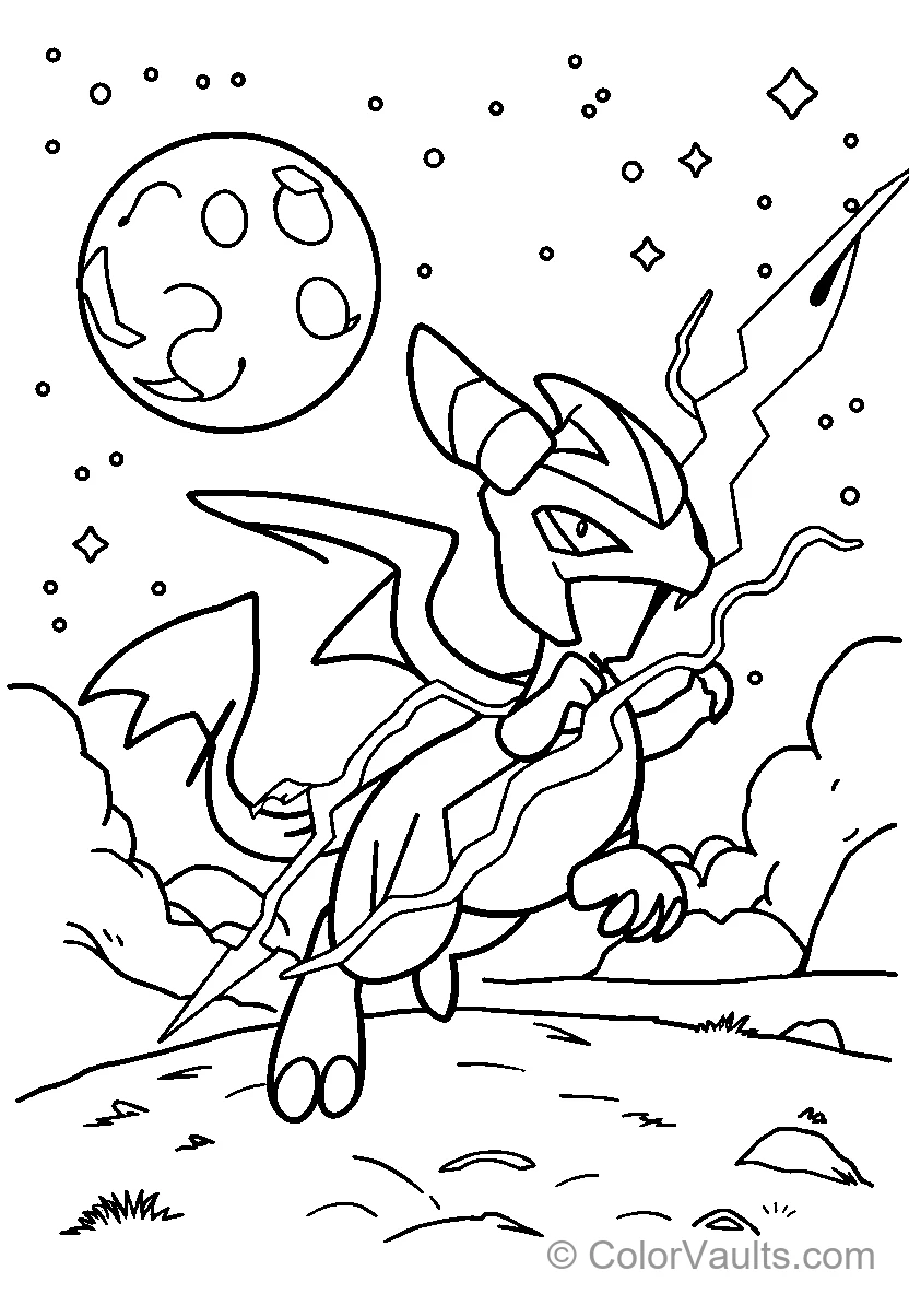Fantasy Dragon In Space