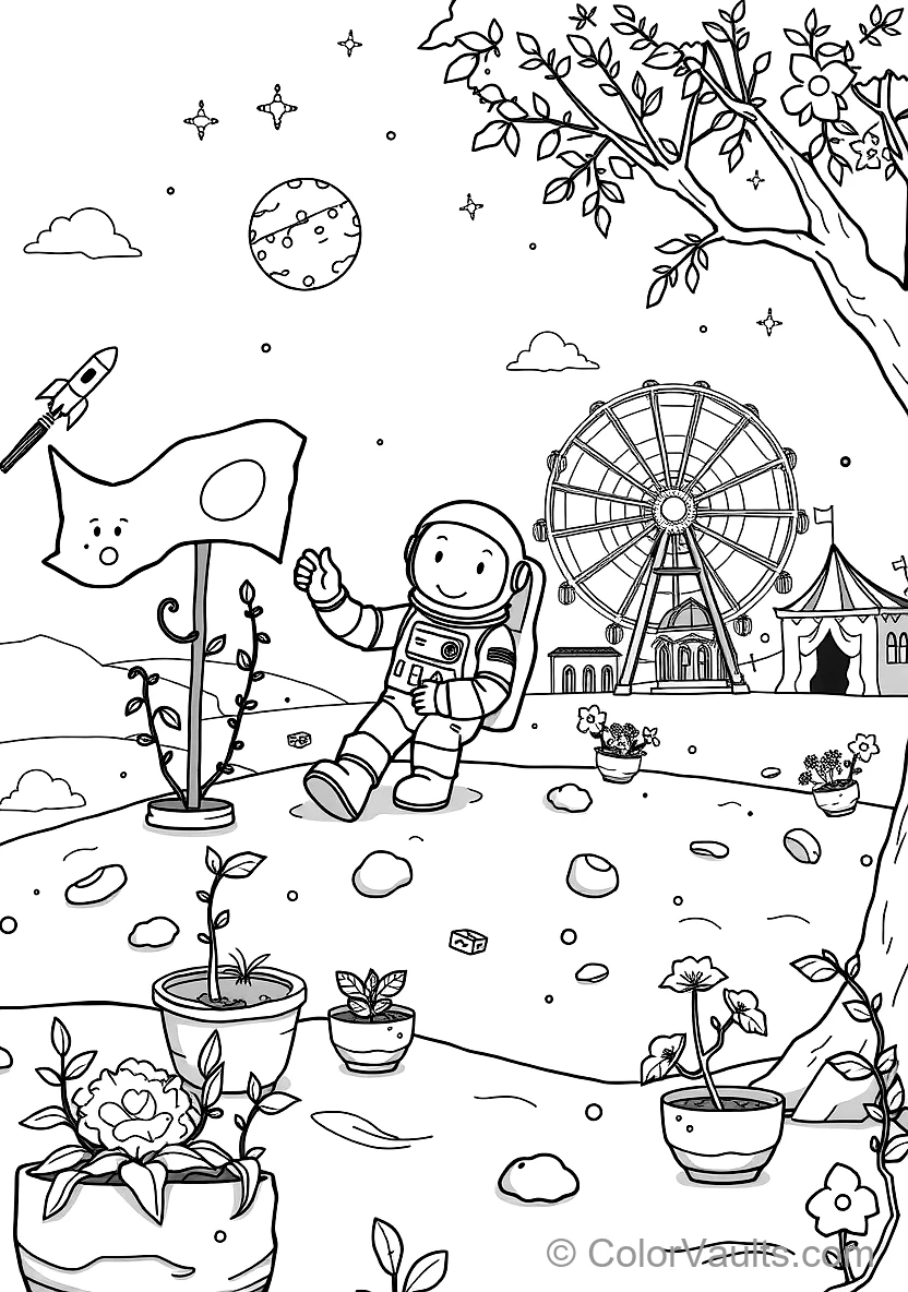 Astronaut High-Fiving Robot Assistant on Moon Base (4)