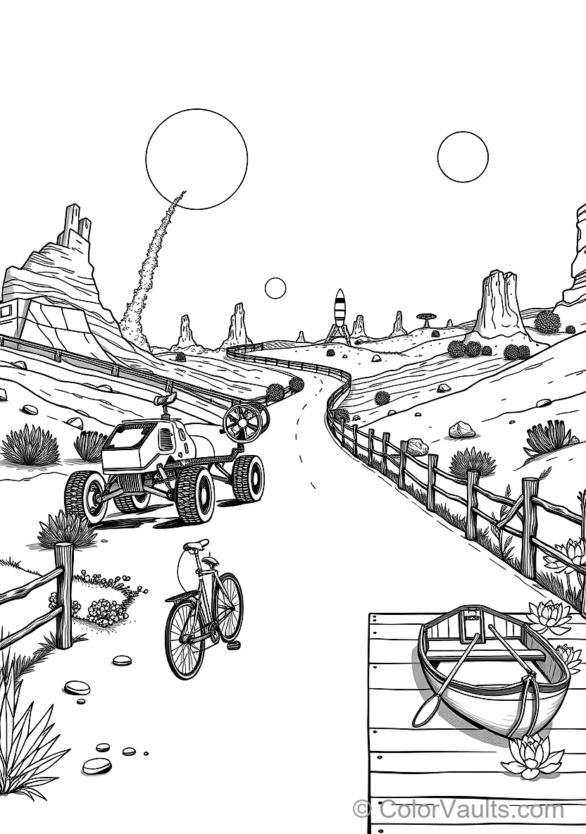 Lunar Rover Vehicle Exploring Dusty Moon Hills (8)