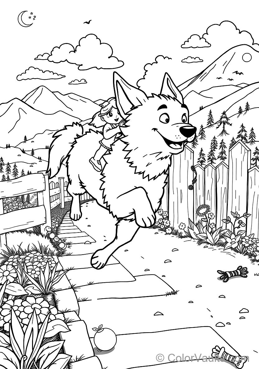 Bond the Giant Fluffy White Dog Running Joyfully