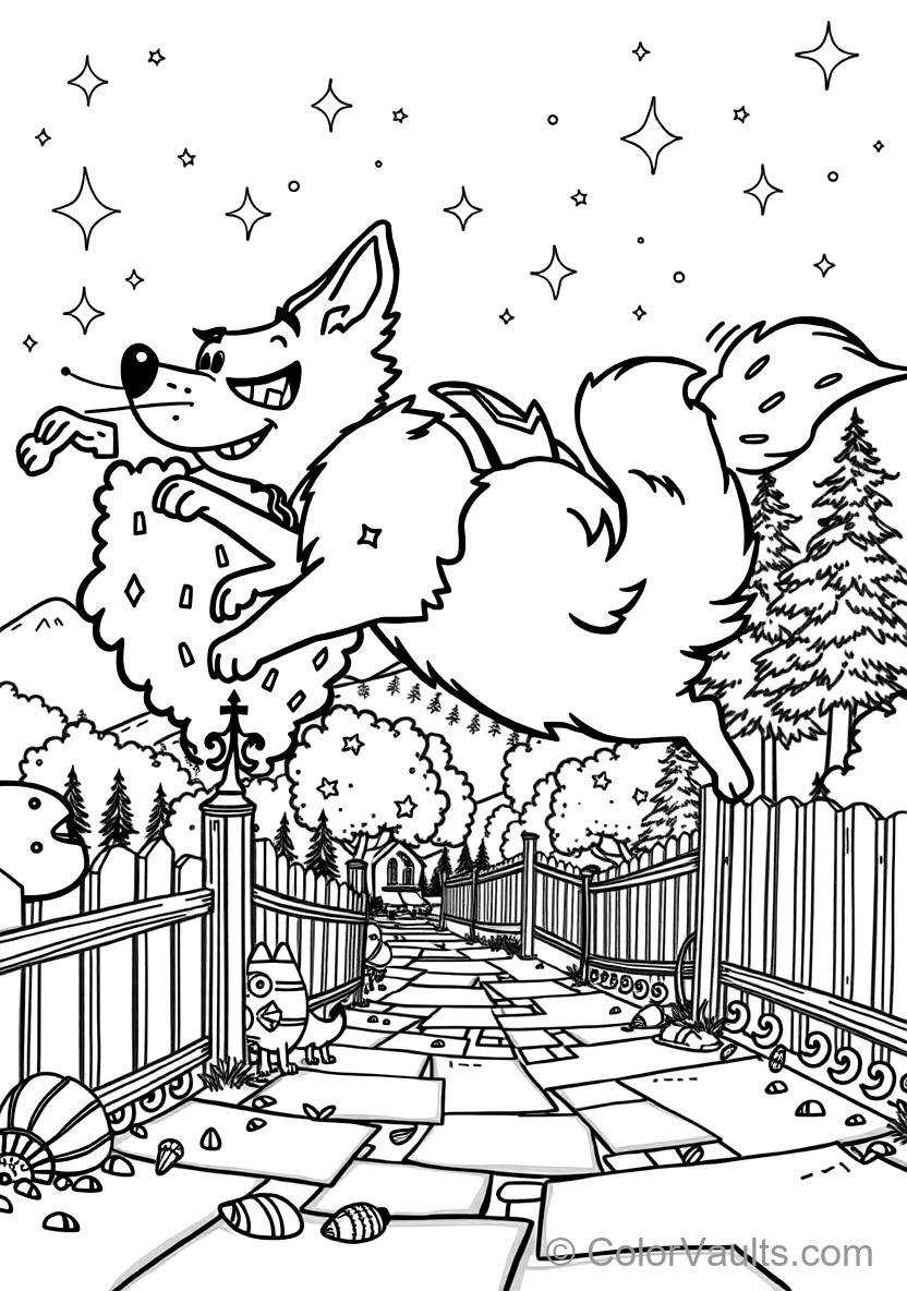 Bond the Giant Fluffy White Dog Running Joyfully (Scene 2)