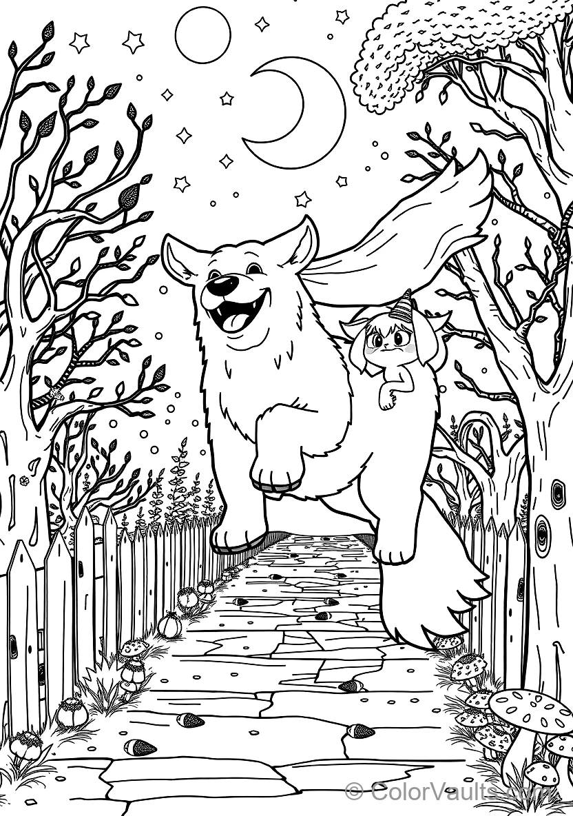 Bond the Giant Fluffy White Dog Running Joyfully (Scene 5)