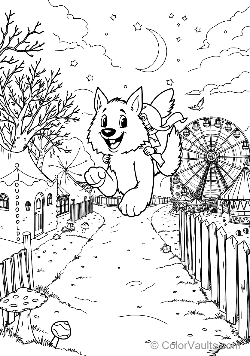 Bond the Giant Fluffy White Dog Running Joyfully (Scene 7)