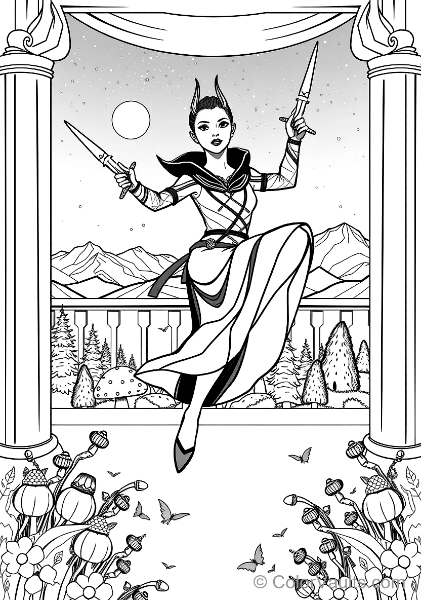 Yor Forger (thorn Princess) in Elegant Black Assassin (Scene 6)