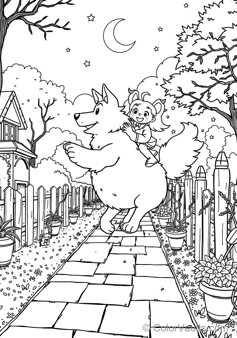 Bond the Giant Fluffy White Dog Running Joyfully (Scene 8)