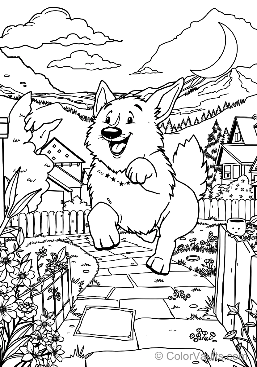 Bond the Giant Fluffy White Dog Running Joyfully (Scene 9)