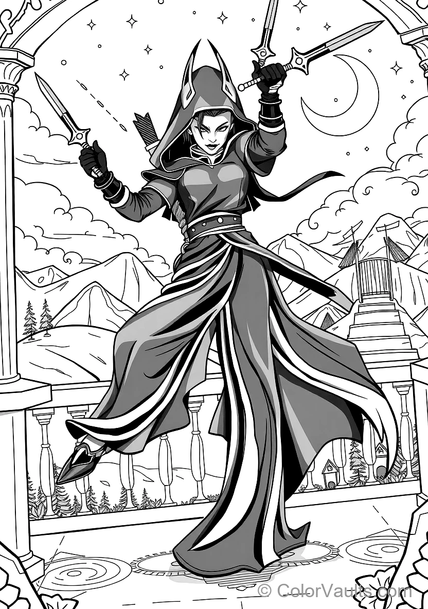 Yor Forger (thorn Princess) in Elegant Black Assassin (Scene 11)