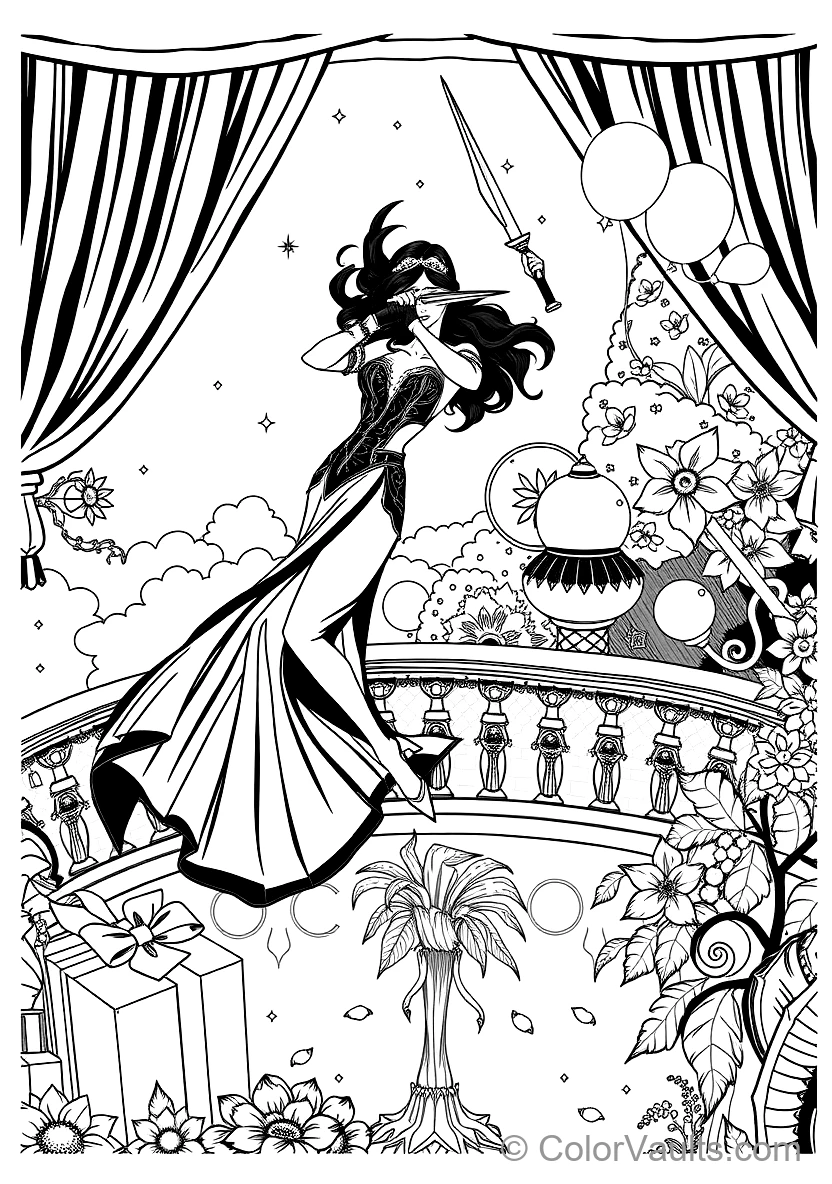Yor Forger (thorn Princess) in Elegant Black Assassin (Scene 12)