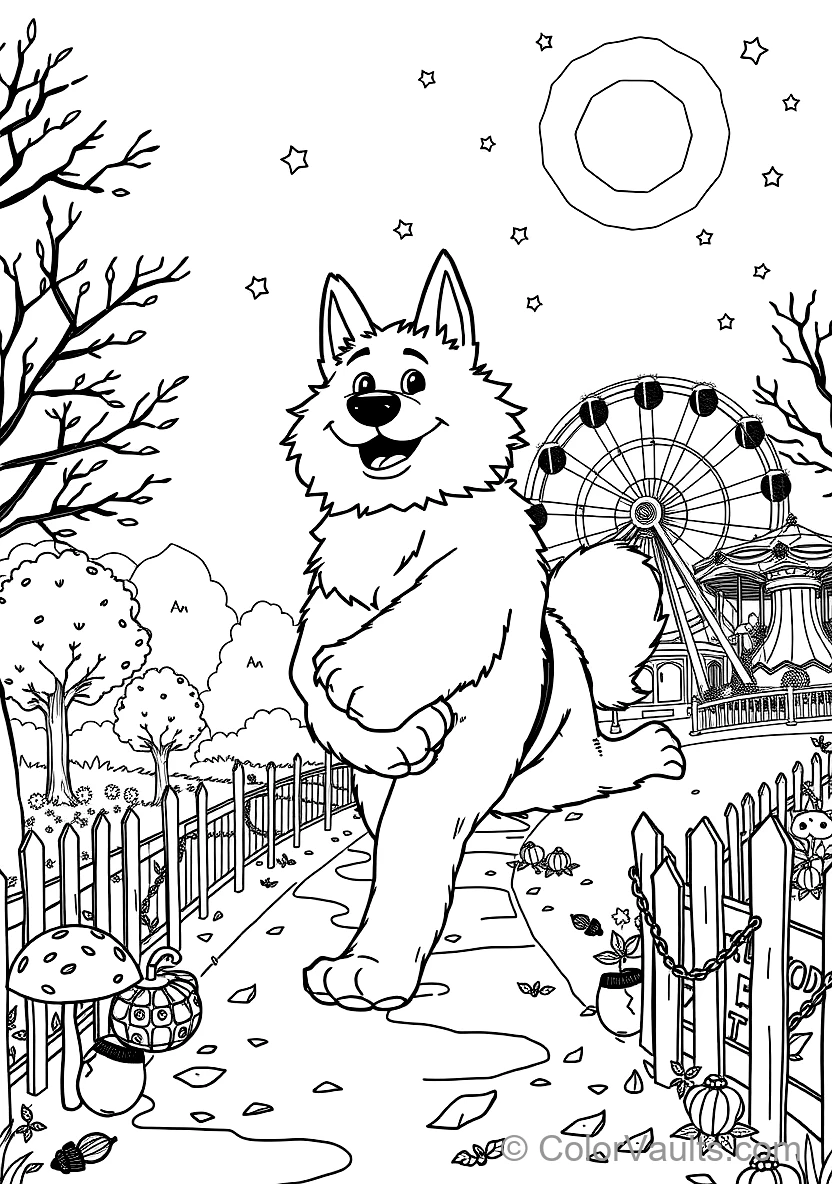 Bond the Giant Fluffy White Dog Running Joyfully (Scene 11)