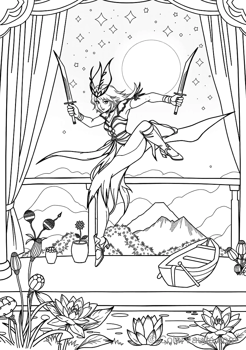 Yor Forger (thorn Princess) in Elegant Black Assassin (Scene 14)