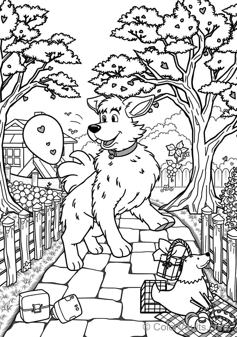 Bond the Giant Fluffy White Dog Running Joyfully (Scene 15)