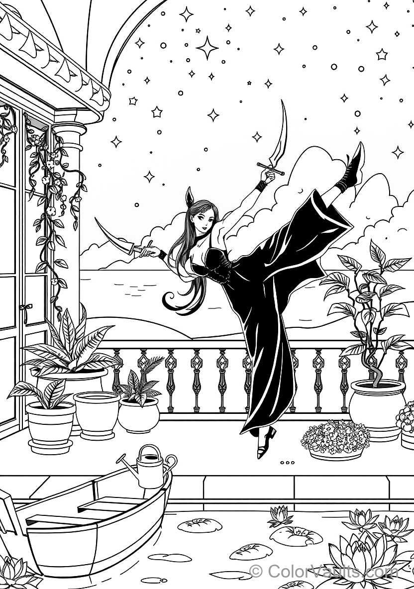 Yor Forger (thorn Princess) in Elegant Black Assassin (Scene 15)
