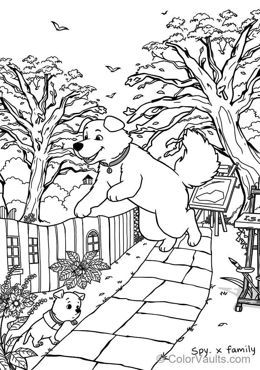 Bond the Giant Fluffy White Dog Running Joyfully (Scene 18)