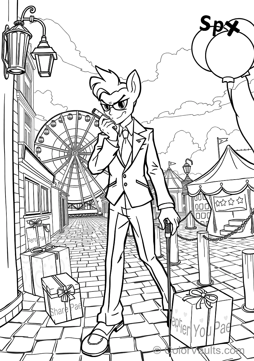 Loid Forger (twilight) in Sharp Suit Drawing Silenced (Scene 16)