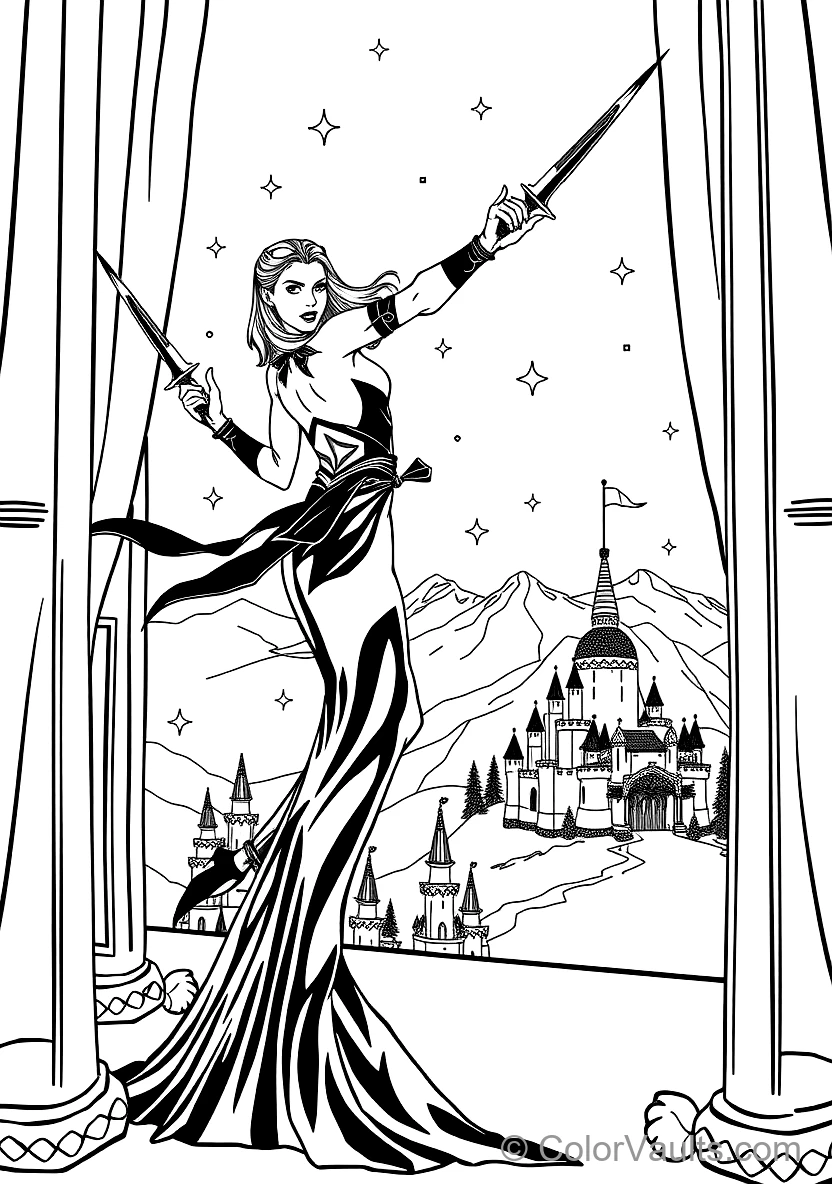 Yor Forger (thorn Princess) in Elegant Black Assassin (Scene 19)