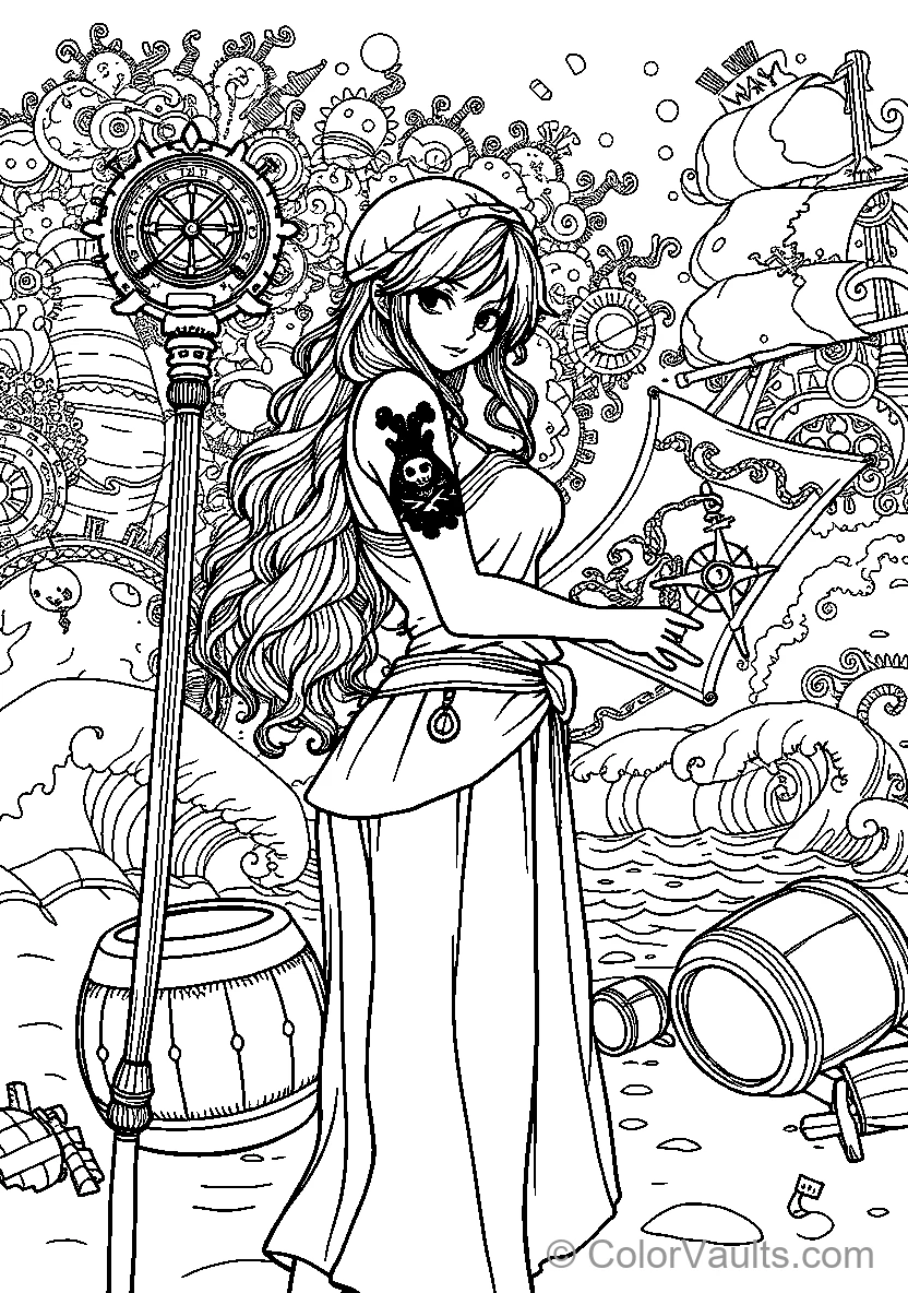 Steampunk & Clockwork Machines coloring page 2