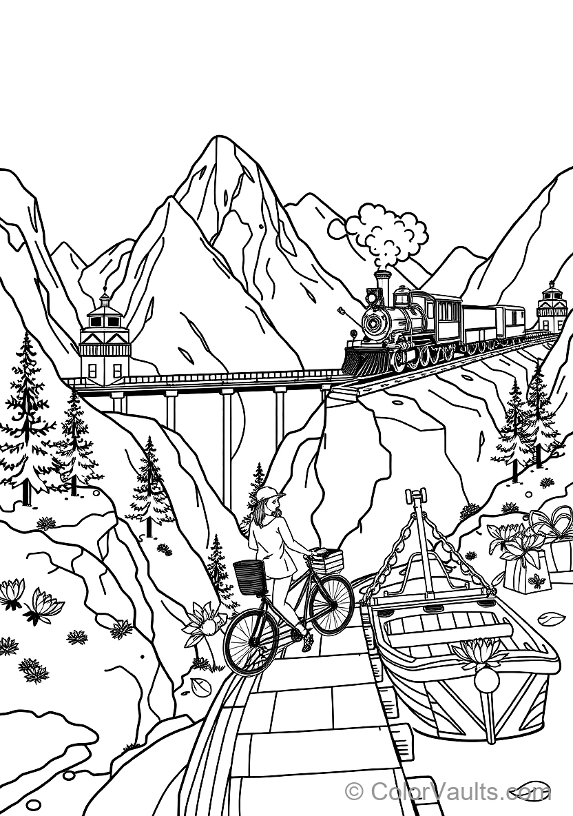 Victorian Steam-Powered Locomotive on Iron Rails (2)