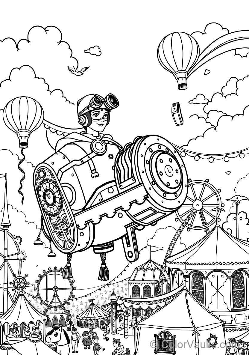 Steampunk Floating City Powered by Steam Turbines (3)