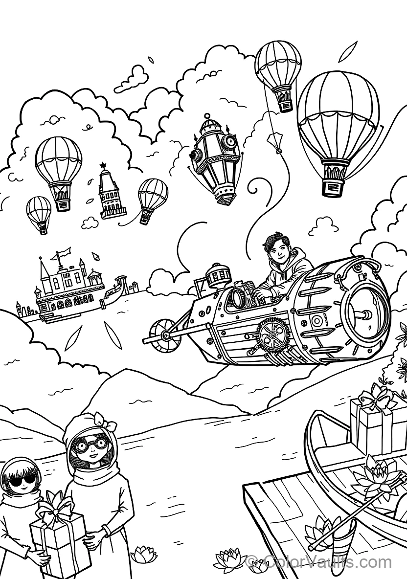 Steampunk Duikboot Verkent de Diepe Oceaan (4)