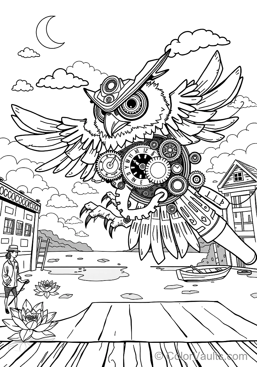 Steampunk Drijvende Stad Aangedreven door Stoom (4)
