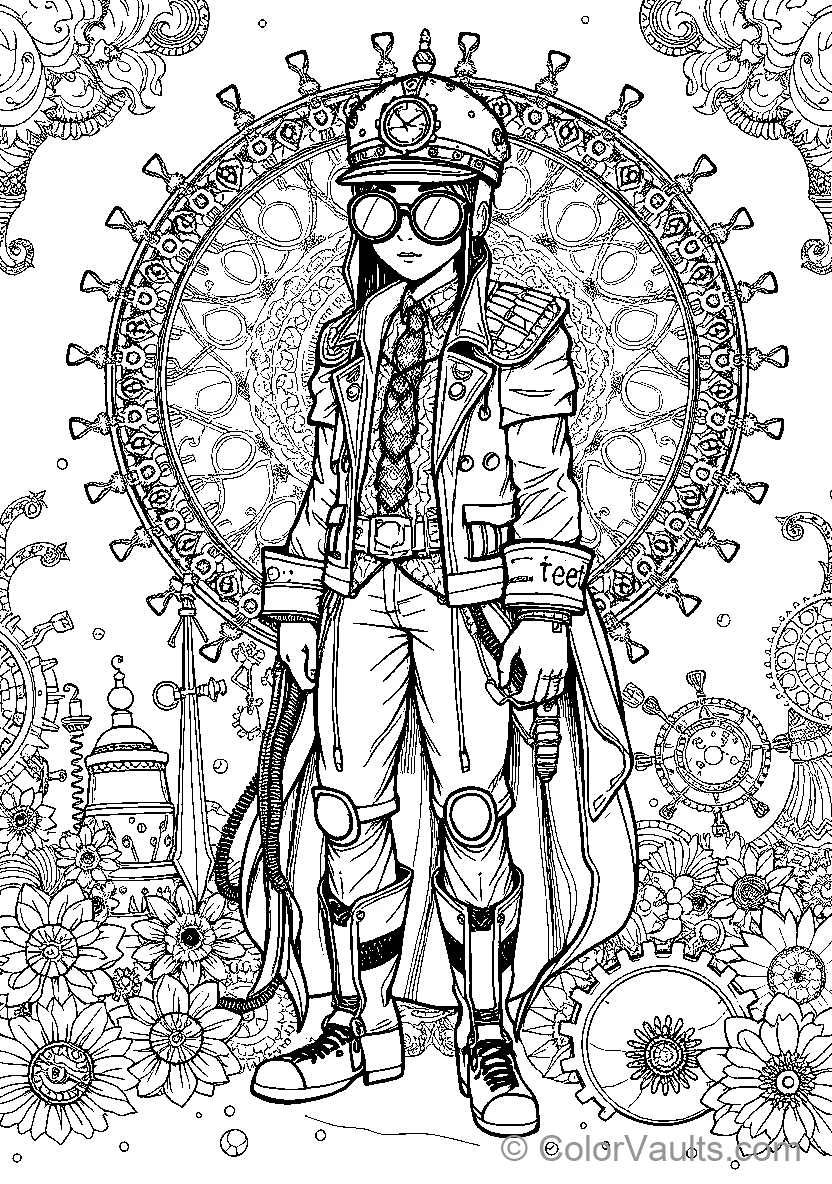 Steampunk Character in Goggles