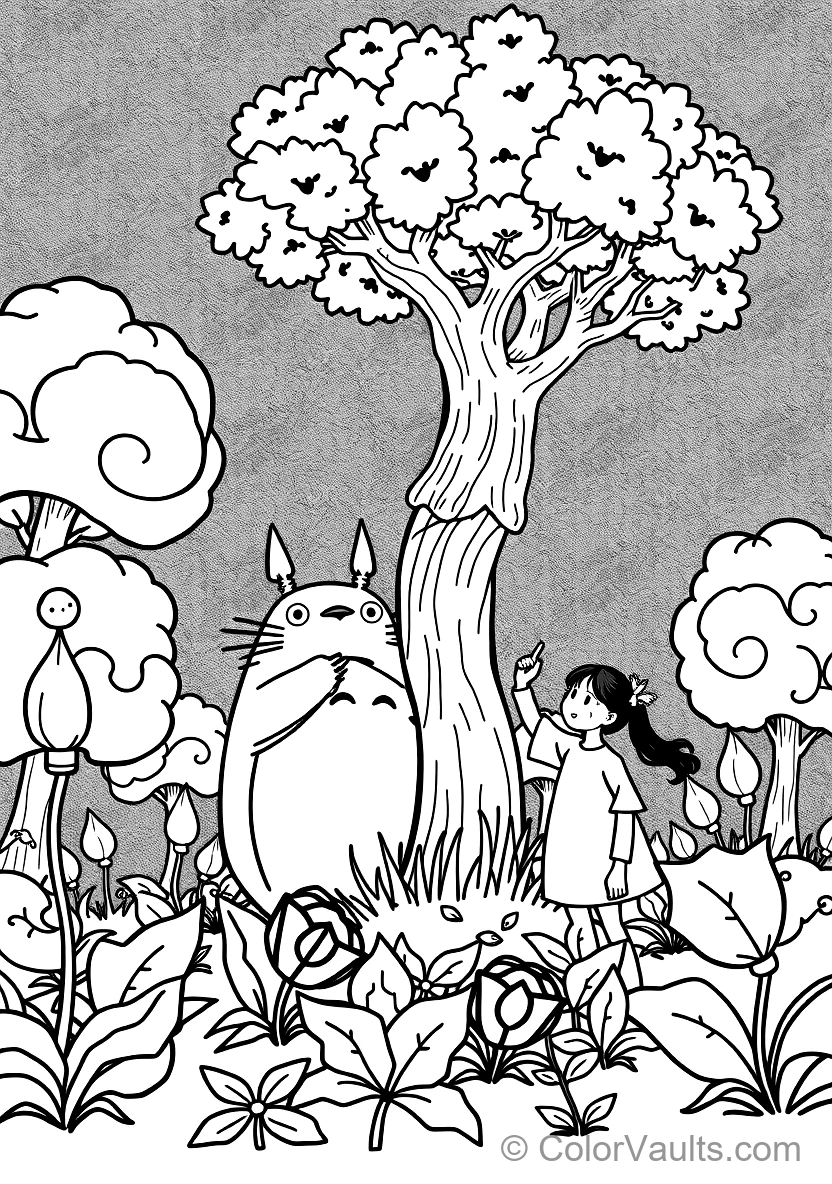 Studio Ghibli - Totoro coloring page 2