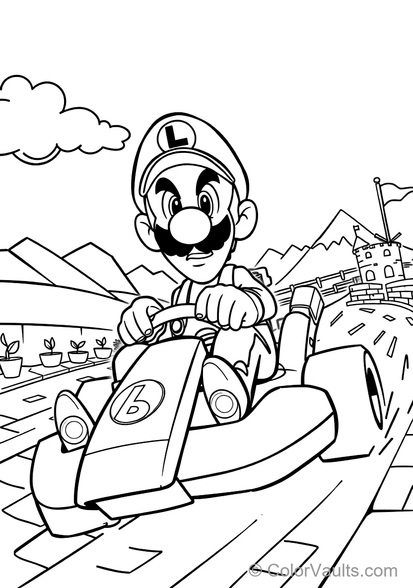 Princess Peach Floating with Her Pink Dress