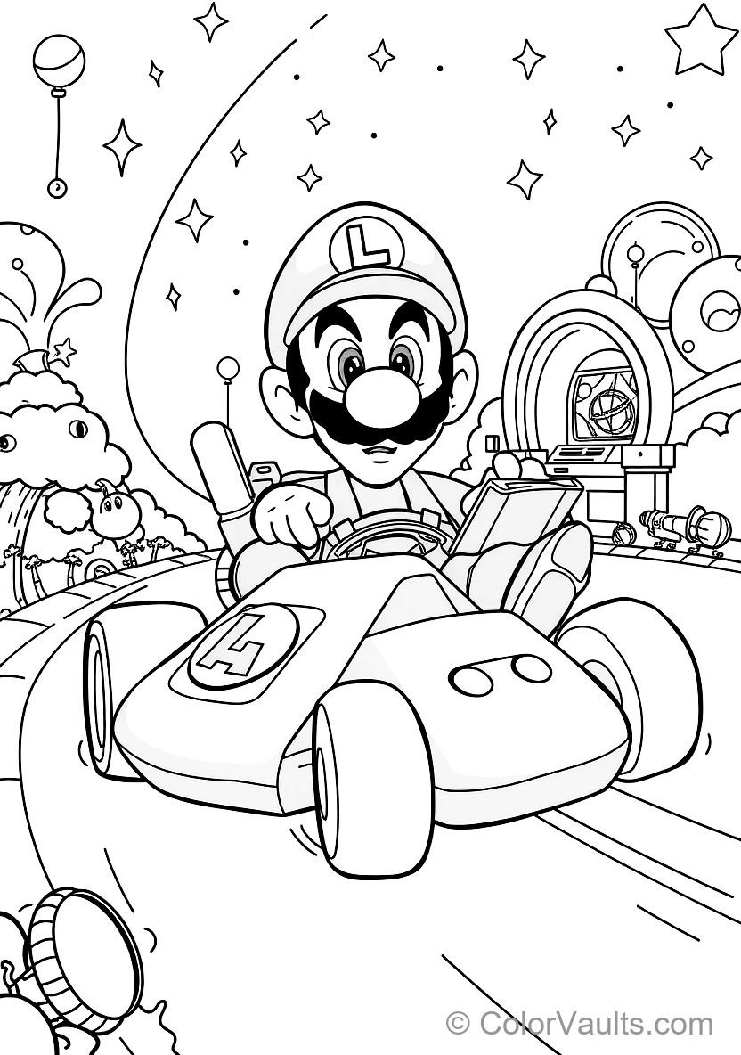 Princess Peach Floating with Her Pink Dress (2)