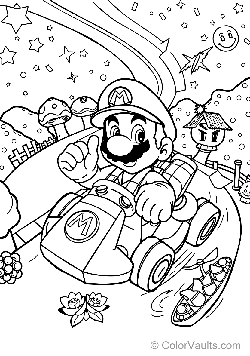 Princess Peach Racing on Her Pink Motorbike (4)