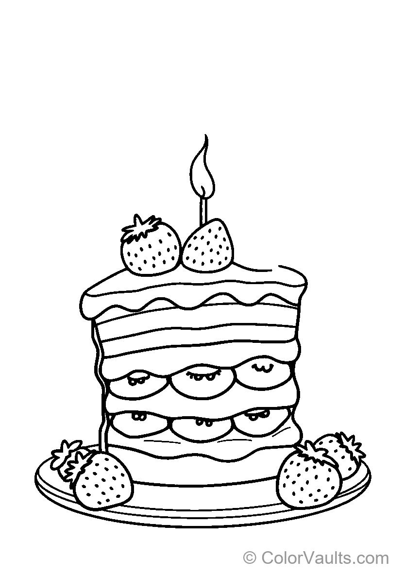 Sweet Treats & Bakery Desserts coloring page 3