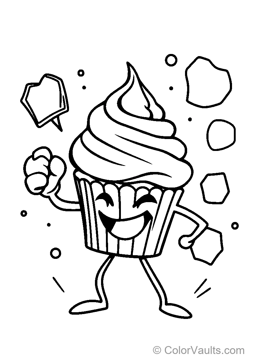 Cupcake mit Cake Piece