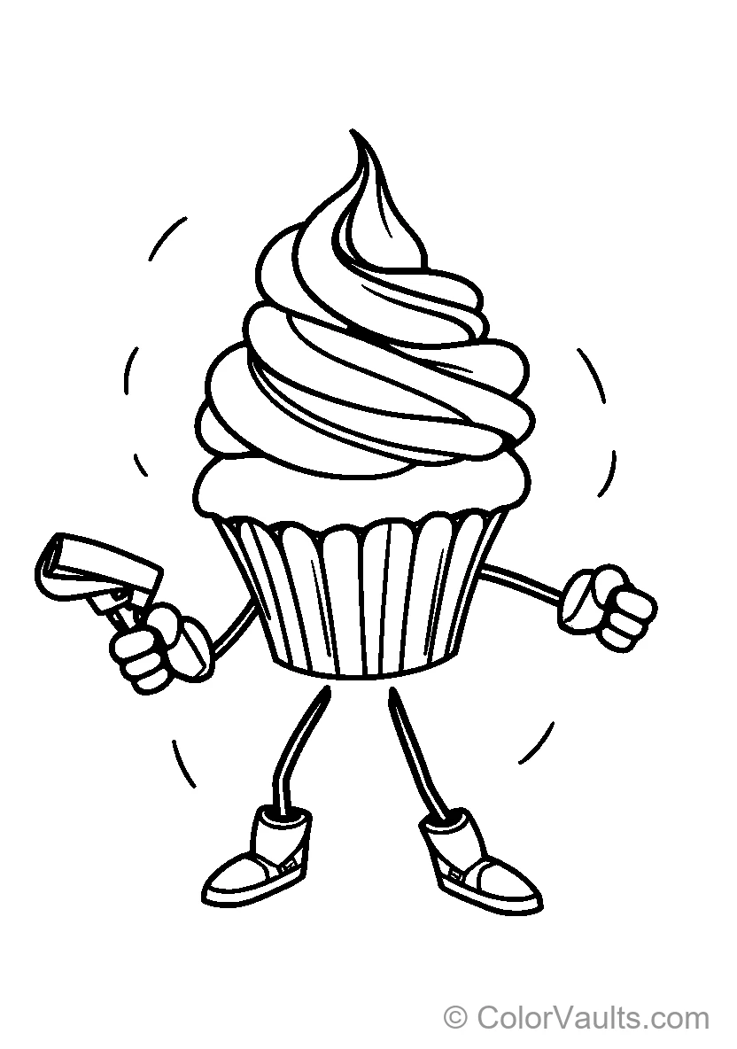 Cupcake With Gun