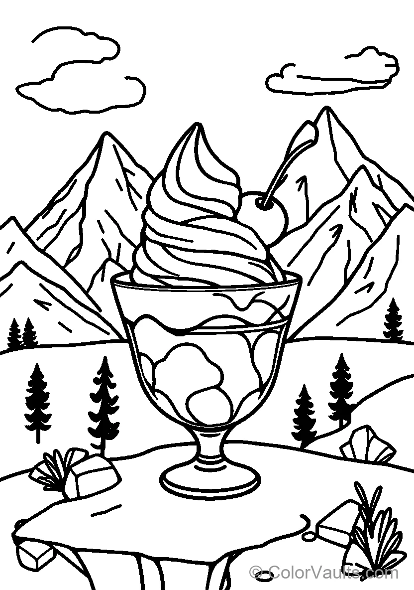 Mountain Ice Cream Sundae