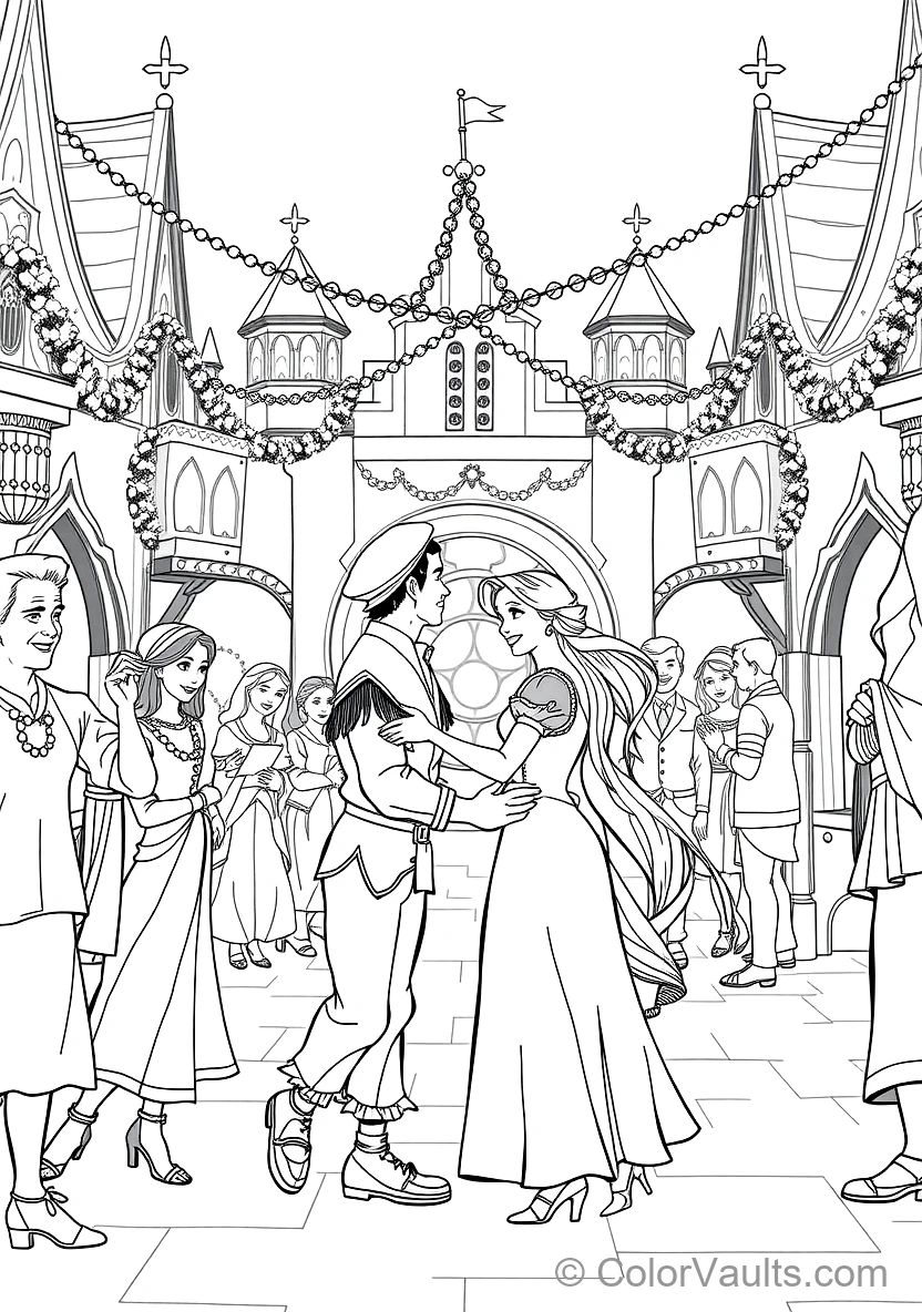Tangled & Rapunzel coloring page 2
