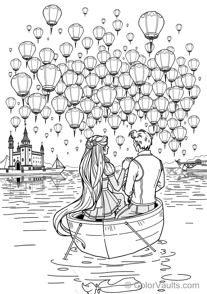 Rapunzel Viewing Thousands of Glowing Floating (Scene 8)