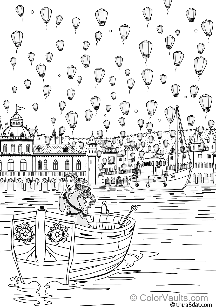 Rapunzel Viewing Thousands of Glowing Floating (Scene 17)