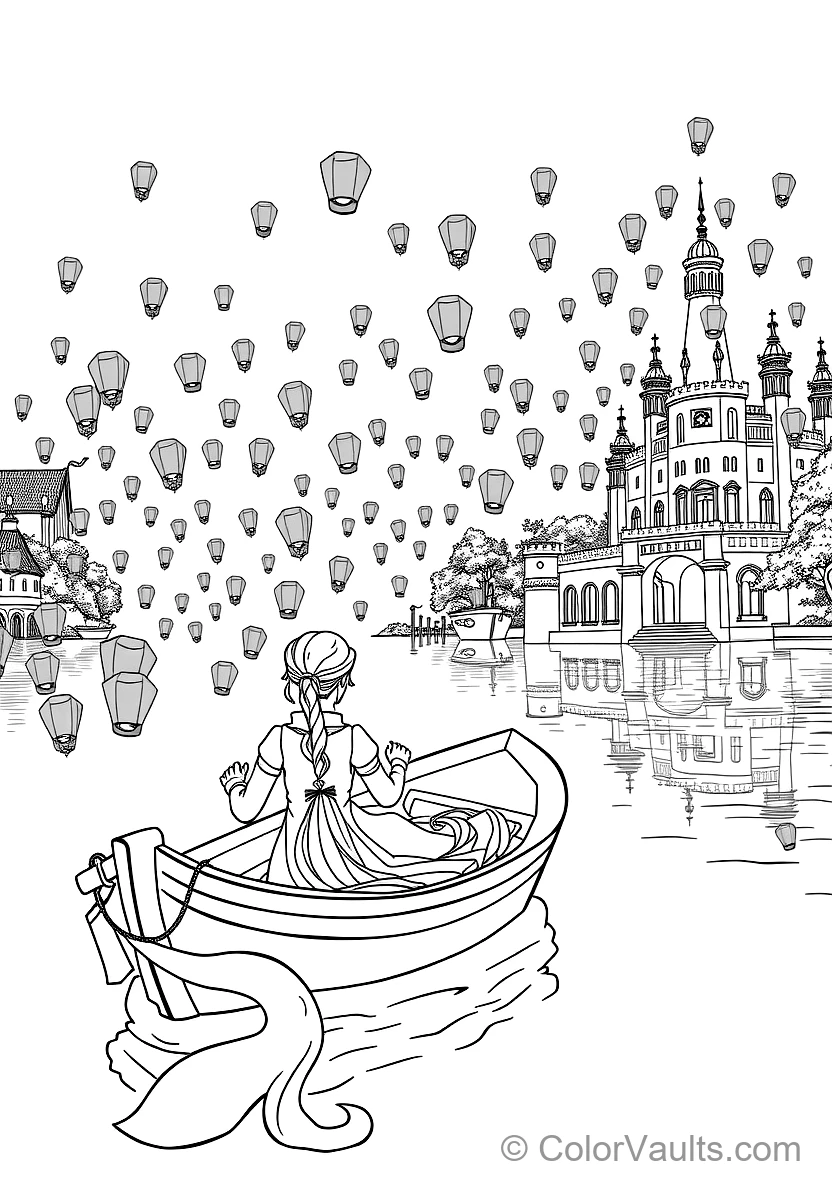 Rapunzel Viewing Thousands of Glowing Floating (Scene 19)