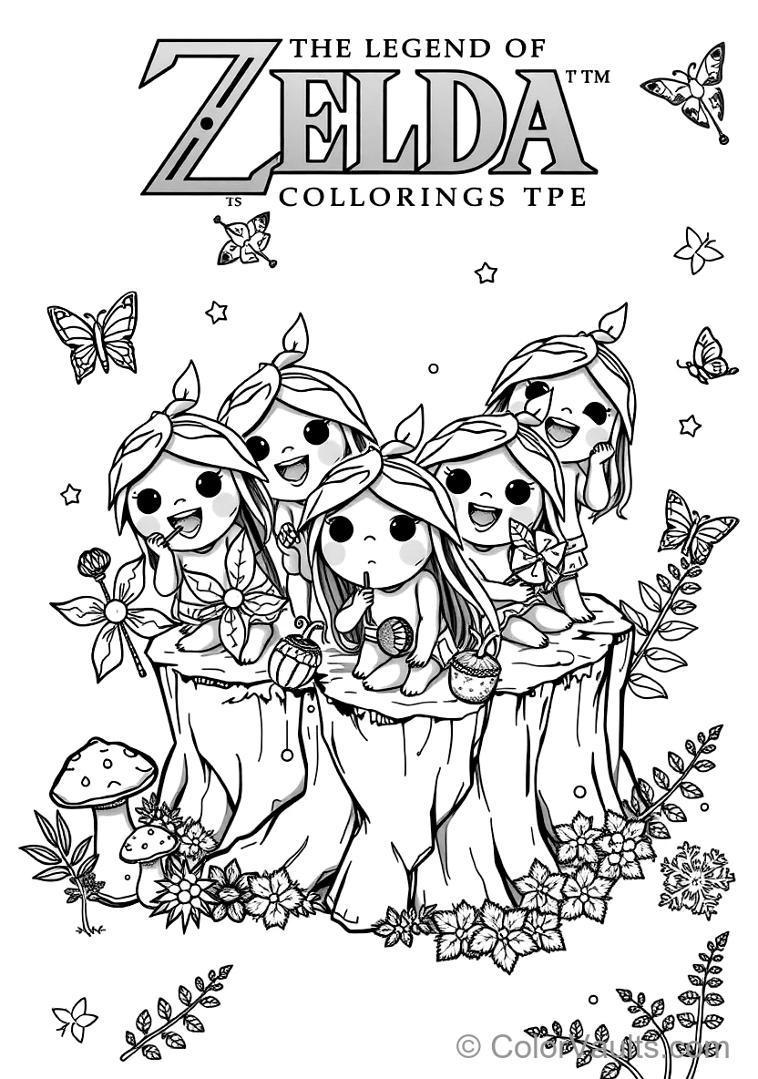 The Legend of Zelda coloring page 3