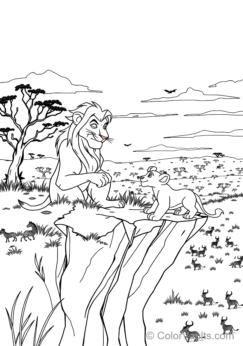 Mufasa Teaching Young Simba About the Great Circle