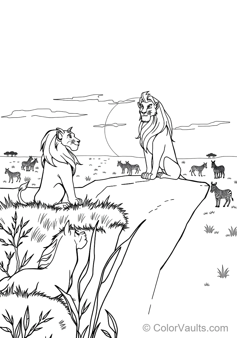 Mufasa Teaching Young Simba About the Great Circle (Scene 4)