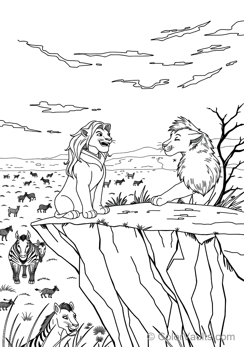 Mufasa Teaching Young Simba About the Great Circle (Scene 5)