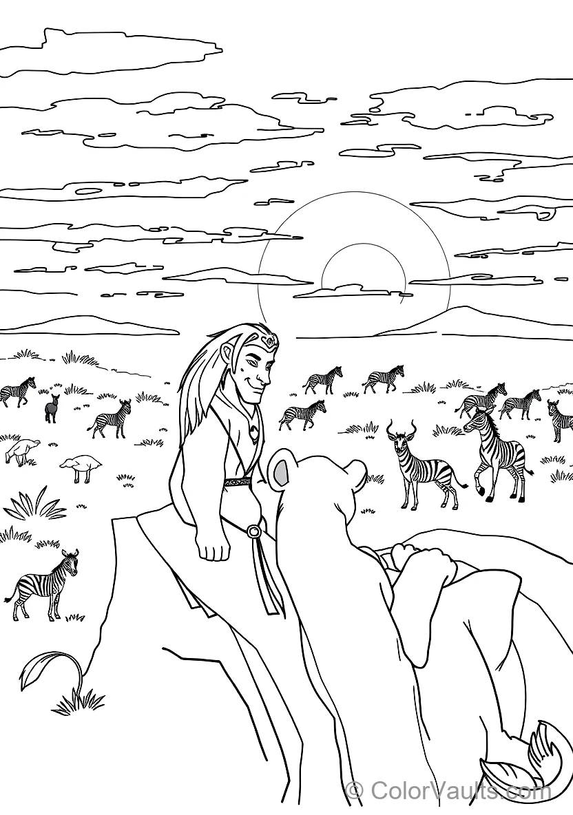 Mufasa Teaching Young Simba About the Great Circle (Scene 8)
