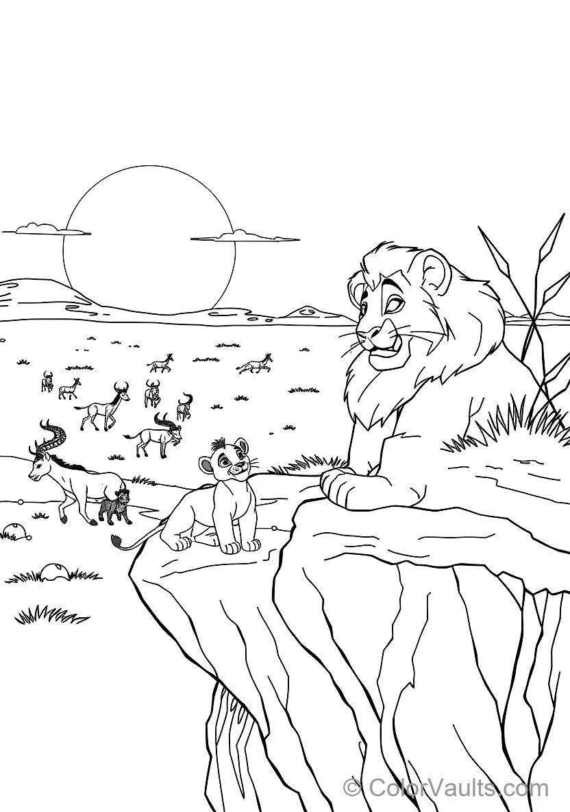Mufasa Teaching Young Simba About the Great Circle (Scene 10)