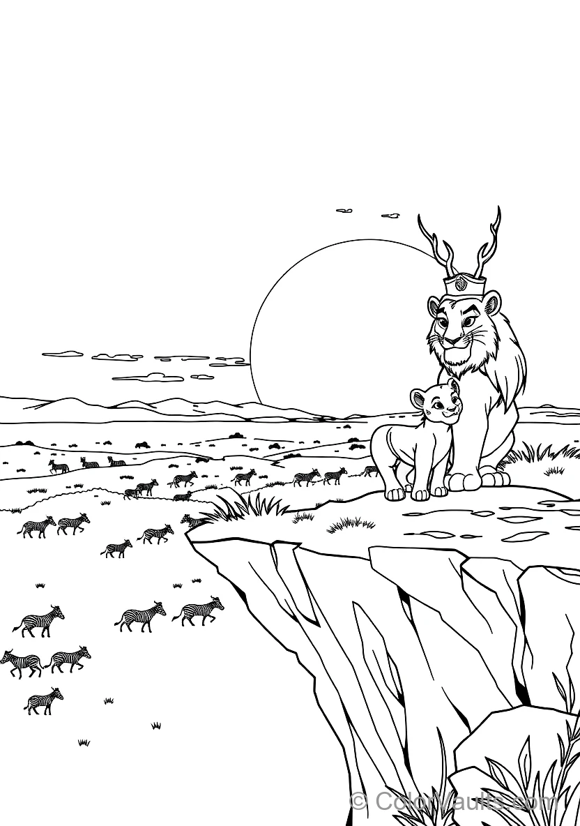 Mufasa Teaching Young Simba About the Great Circle (Scene 11)