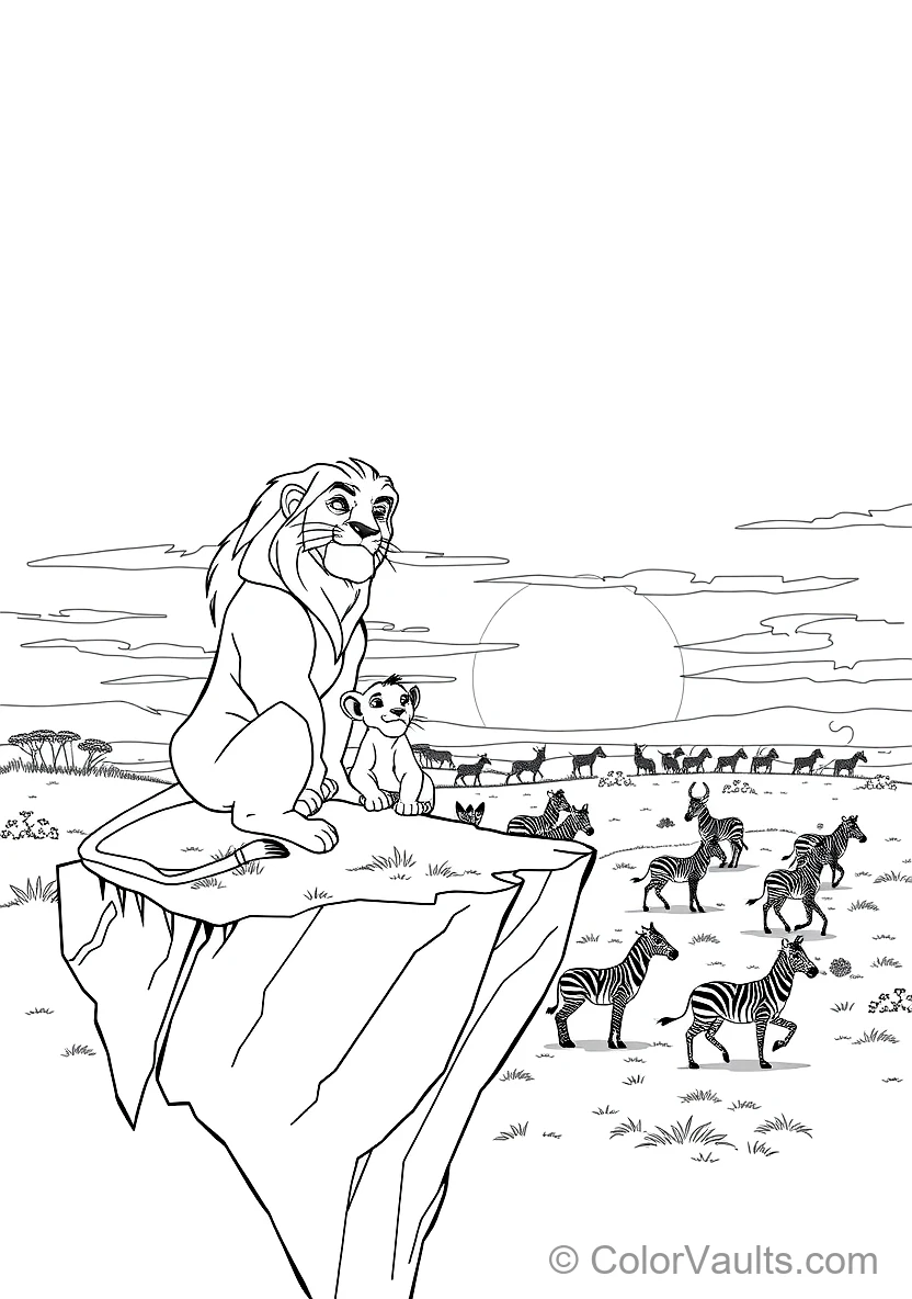 Mufasa Teaching Young Simba About the Great Circle (Scene 12)