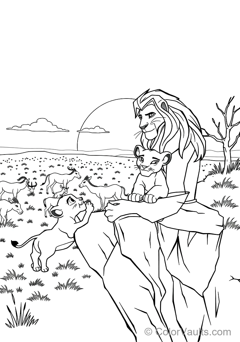 Mufasa Teaching Young Simba About the Great Circle (Scene 16)