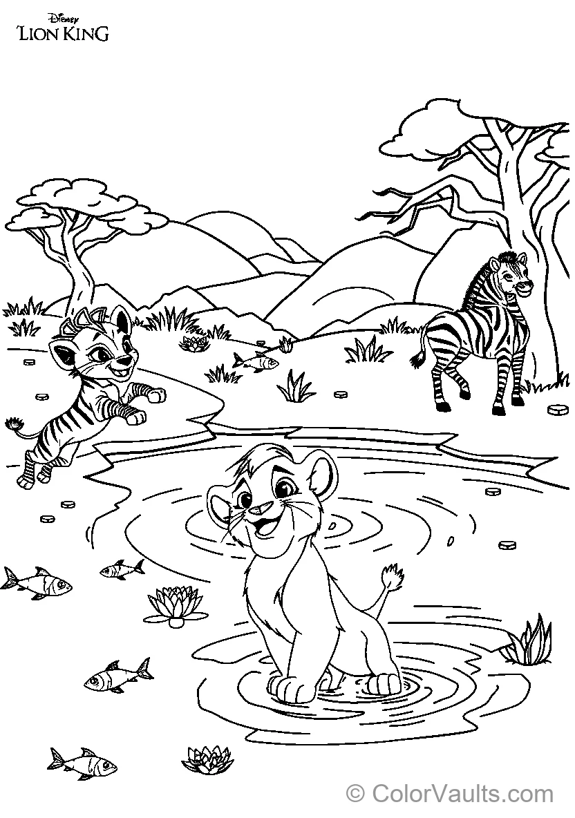 Simbas Playful Moment In Water